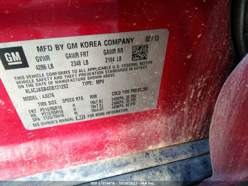 2013 BUICK ENCORE - KL4CJASB4DB121262