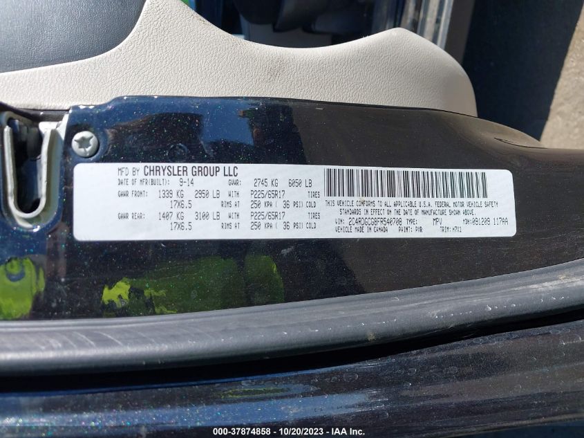 2015 DODGE GRAND CARAVAN SXT - 2C4RDGCG8FR540708