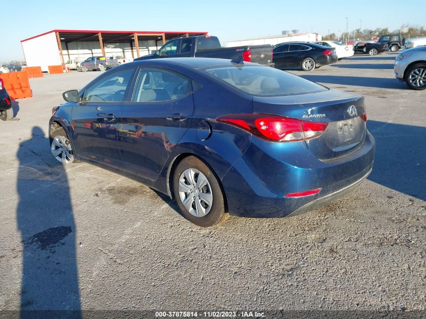 2016 HYUNDAI ELANTRA SE/SPORT/LIMITED - 5NPDH4AE8GH765630