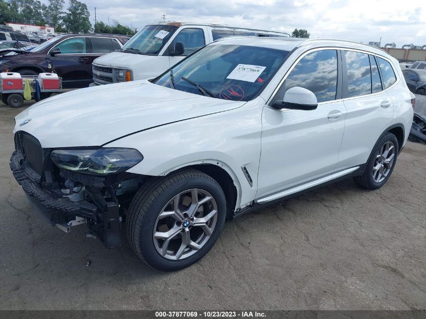 VIN 5UX43DP02N9J37013 2022 BMW X3 SDRIVE30I