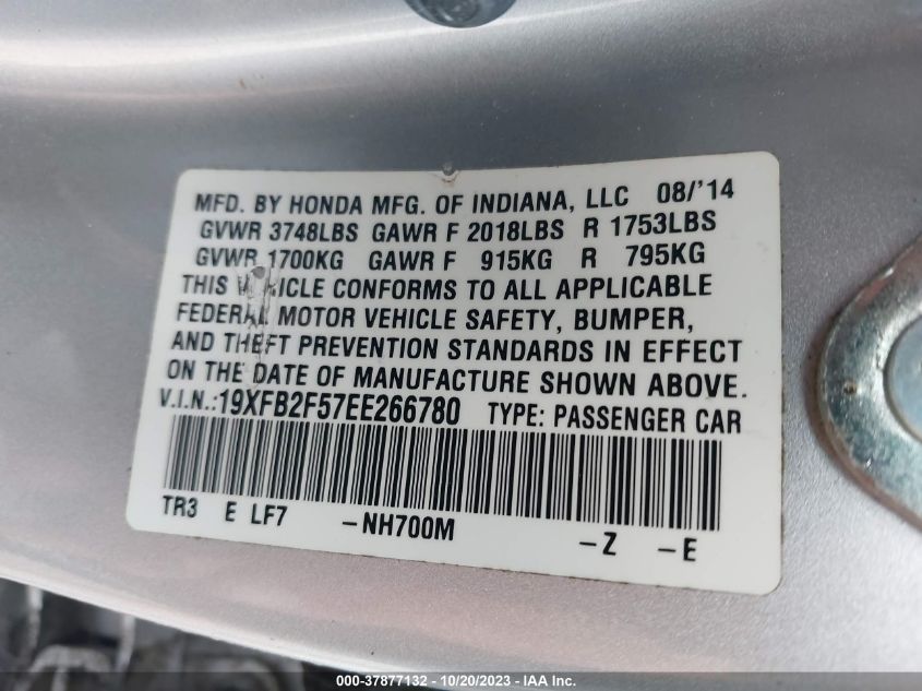 2014 HONDA CIVIC SEDAN LX - 19XFB2F57EE266780