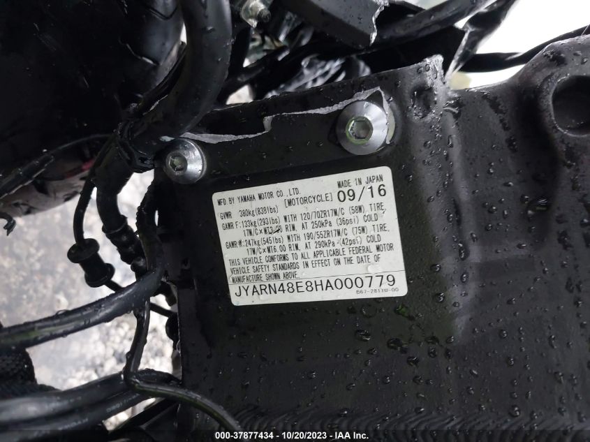 2017 YAMAHA FZ10 - JYARN48E8HA000779