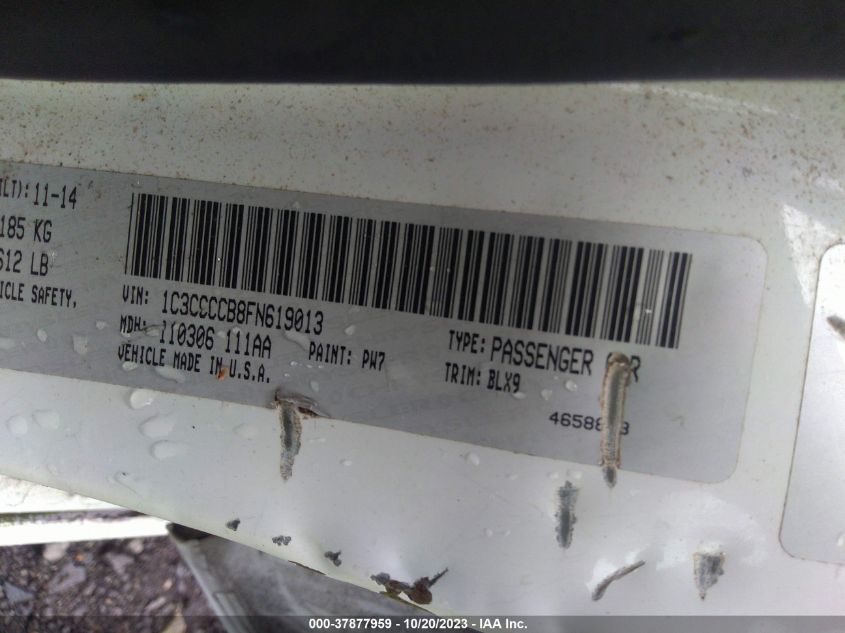 2015 CHRYSLER 200 C - 1C3CCCCB8FN619013