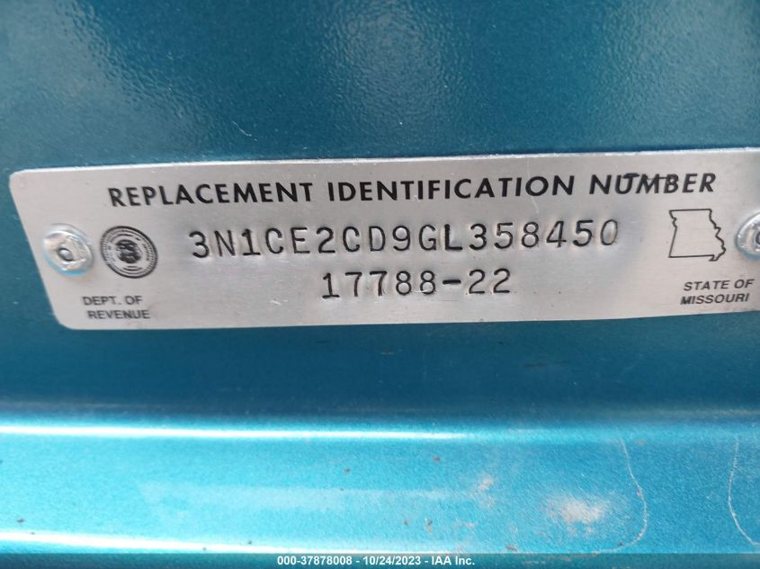 2016 NISSAN VERSA - 3N1CE2CD9GL358450