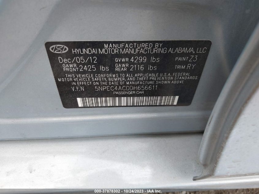 2013 HYUNDAI SONATA SE - 5NPEC4AC0DH656611