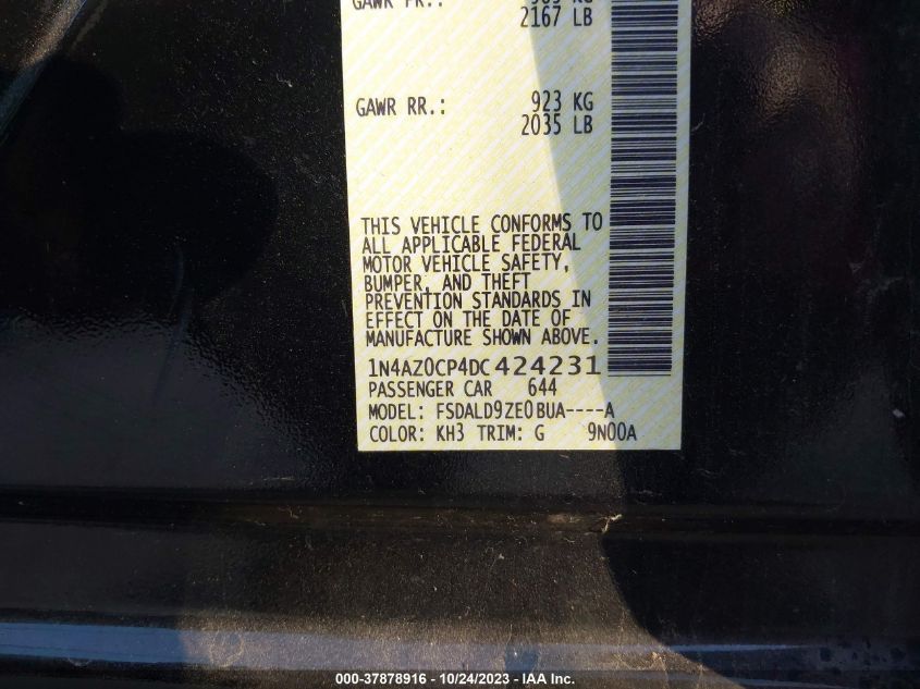 2013 NISSAN LEAF SV - 1N4AZ0CP4DC424231