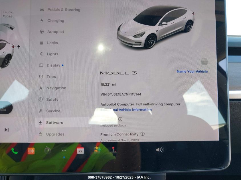 5YJ3E1EA7NF115144 2022 TESLA MODEL 3  photo 7