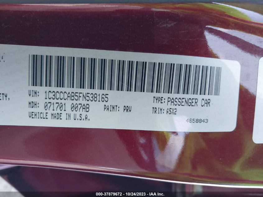 2015 CHRYSLER 200 LIMITED - 1C3CCCAB5FN538165