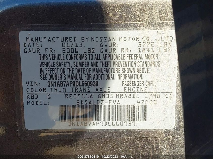 2013 NISSAN SENTRA SV - 3N1AB7AP9DL660939
