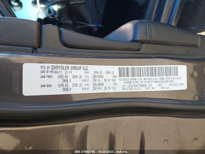 2015 JEEP GRAND CHEROKEE ALTITUDE - 1C4RJFAG4FC660634