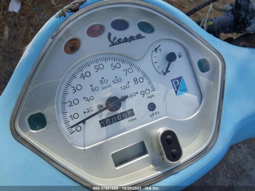 2009 VESPA LX 150 ZAPM448F495014391