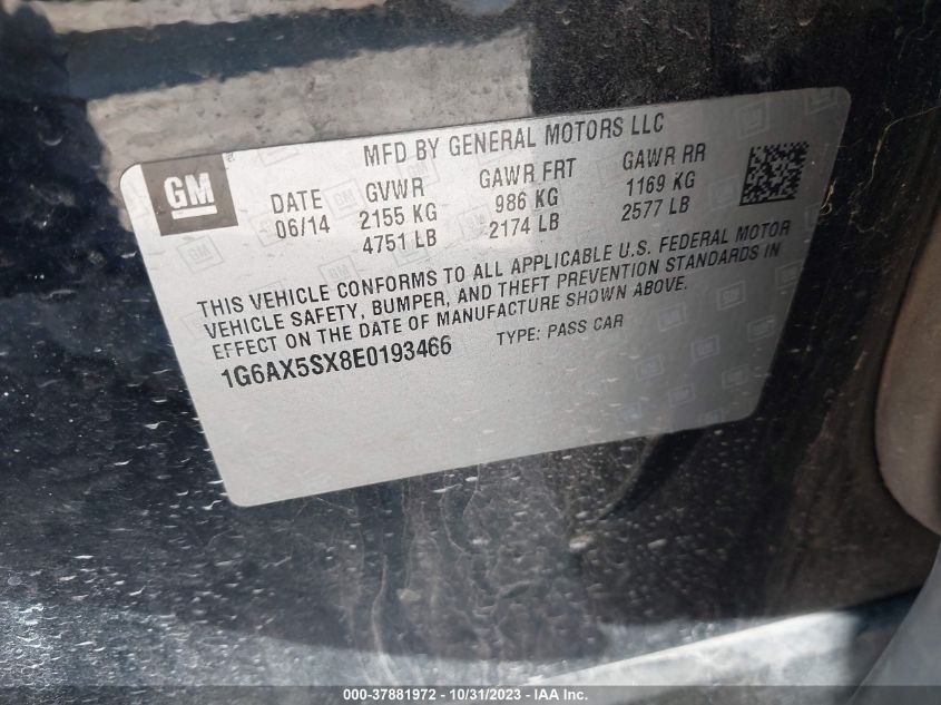 2014 CADILLAC CTS SEDAN LUXURY AWD 1G6AX5SX8E0193466