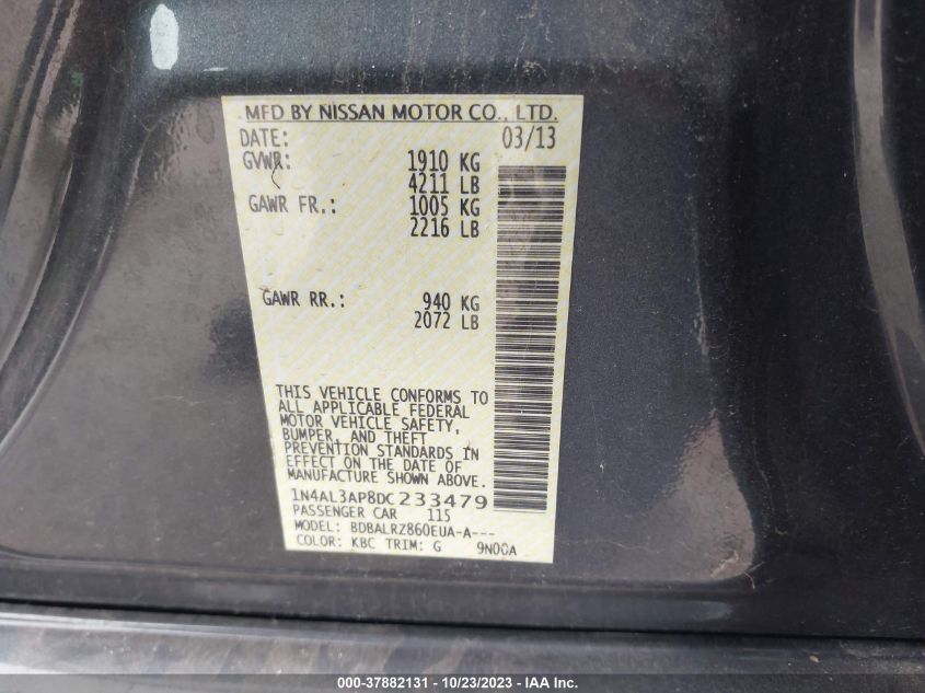 2013 NISSAN ALTIMA 2.5 S - 1N4AL3AP8DC233479