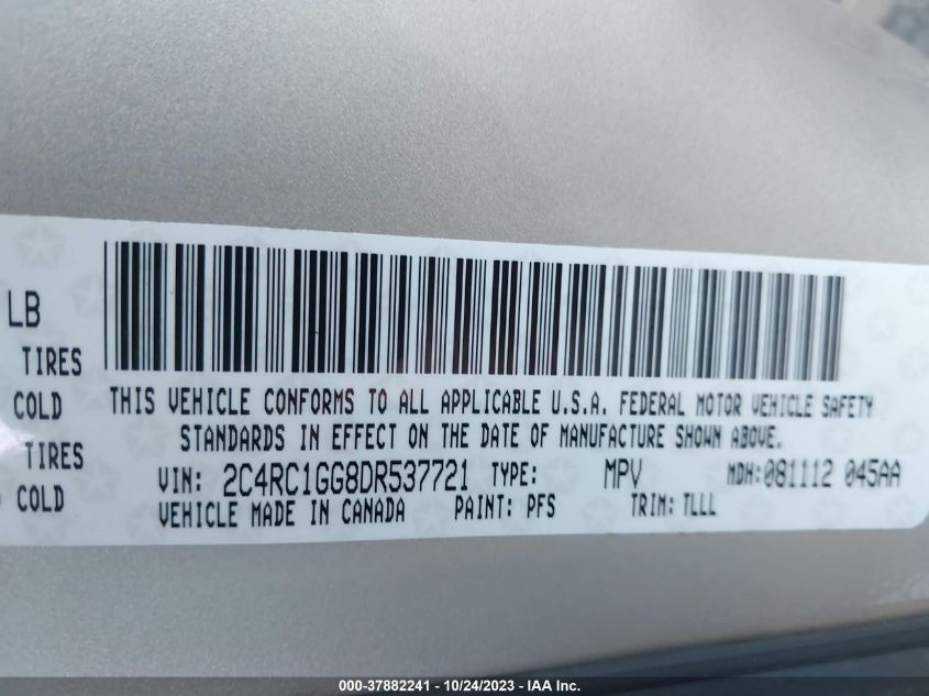 2013 CHRYSLER TOWN & COUNTRY LIMITED - 2C4RC1GG8DR537721