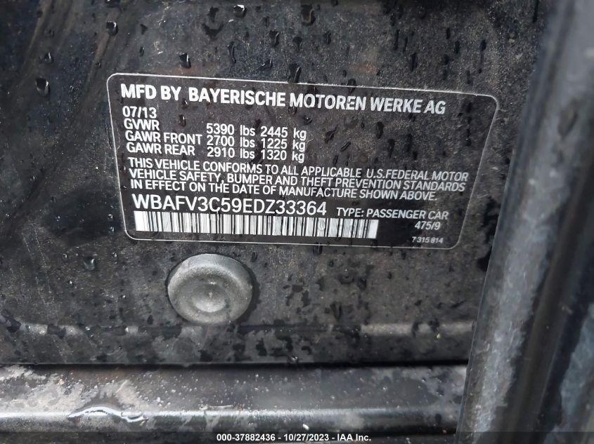 2014 BMW 535D XDRIVE - WBAFV3C59EDZ33364