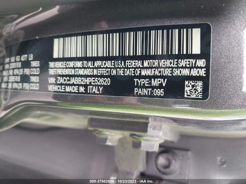 2017 JEEP RENEGADE LATITUDE - ZACCJABB2HPE52620