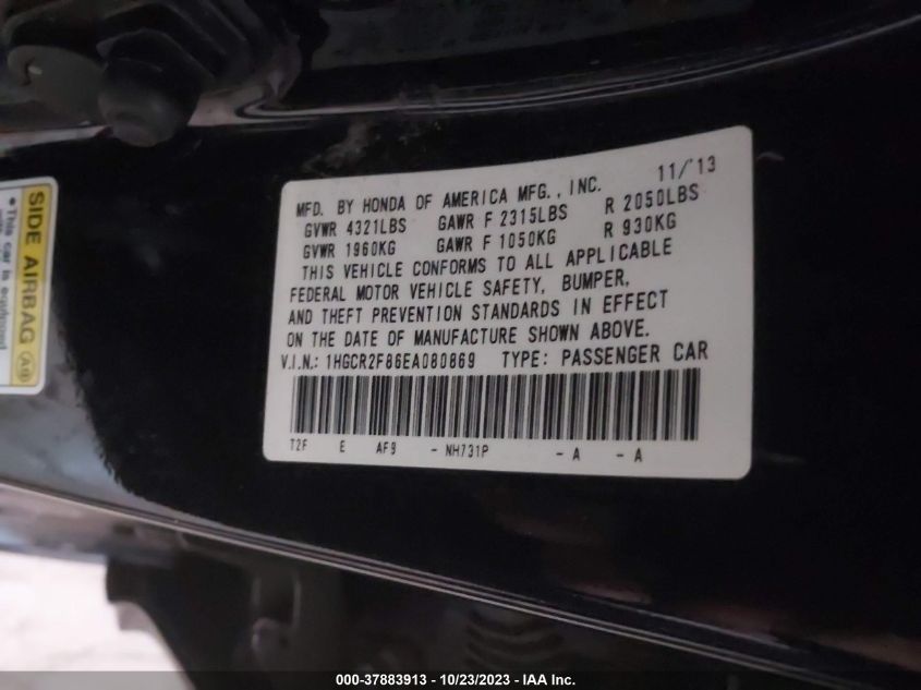 2014 HONDA ACCORD EX-L - 1HGCR2F86EA080869