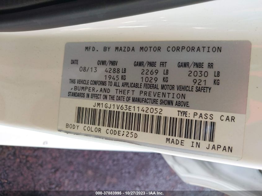 2014 MAZDA MAZDA6 I TOURING - JM1GJ1V63E1142052