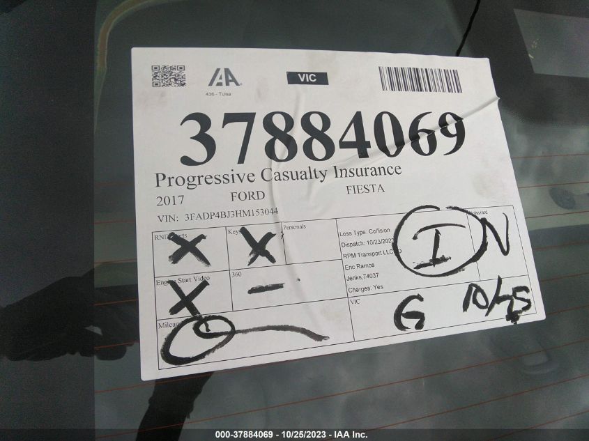 2017 FORD FIESTA SE - 3FADP4BJ3HM153044