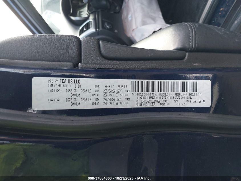2018 JEEP GRAND CHEROKEE LIMITED - 1C4RJFBG2JC284801
