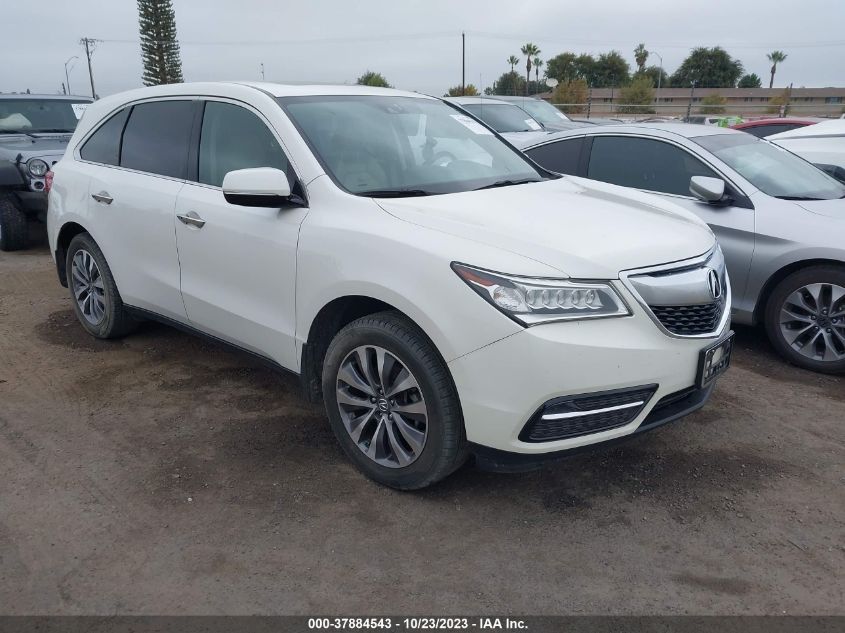 2014 ACURA MDX TECH PKG - 5FRYD4H42EB008694