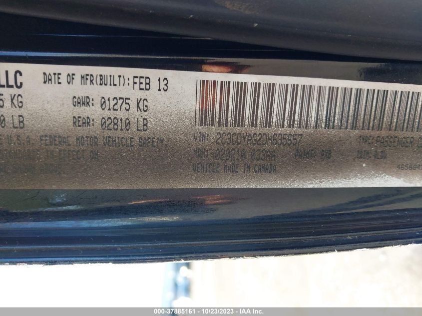 2013 DODGE CHALLENGER SXT - 2C3CDYAG2DH635657