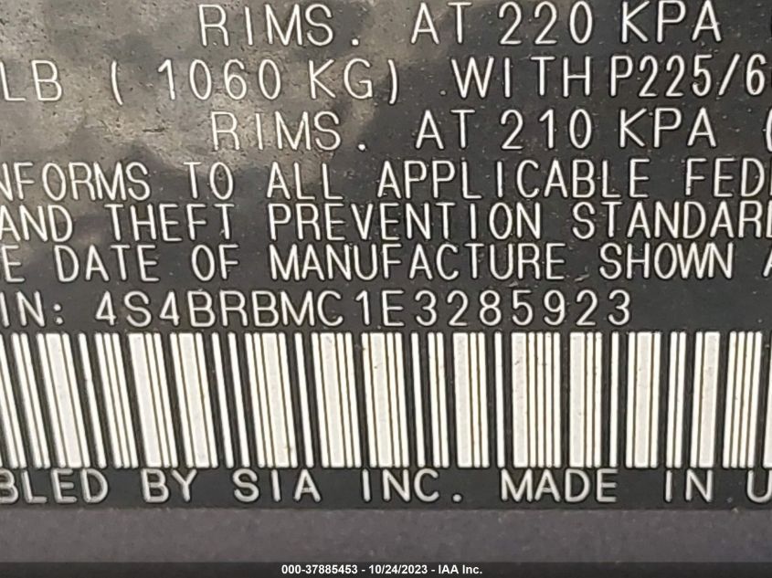 2014 SUBARU OUTBACK 2.5I LIMITED - 4S4BRBMC1E3285923