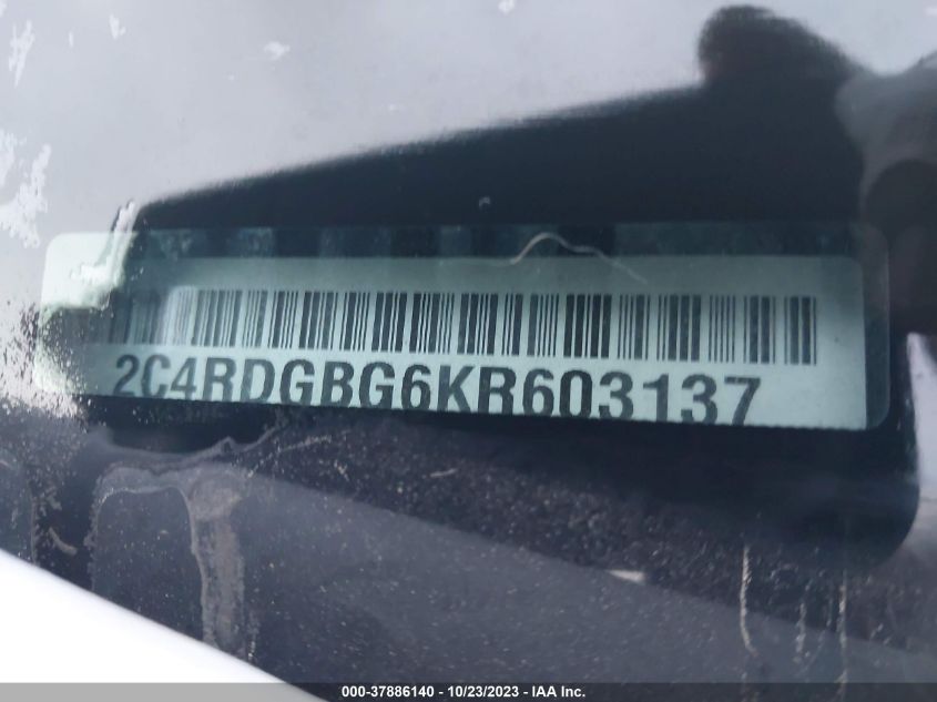2019 DODGE GRAND CARAVAN SE - 2C4RDGBG6KR603137