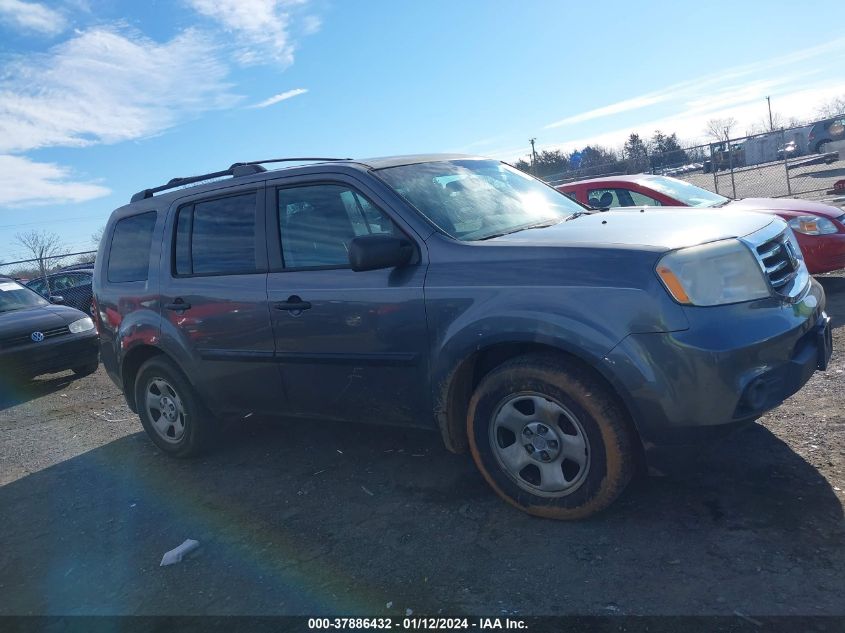 2013 HONDA PILOT LX - 5FNYF4H28DB050439