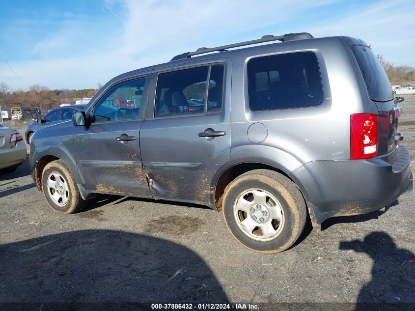 2013 HONDA PILOT LX - 5FNYF4H28DB050439