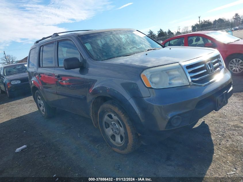 2013 HONDA PILOT LX - 5FNYF4H28DB050439