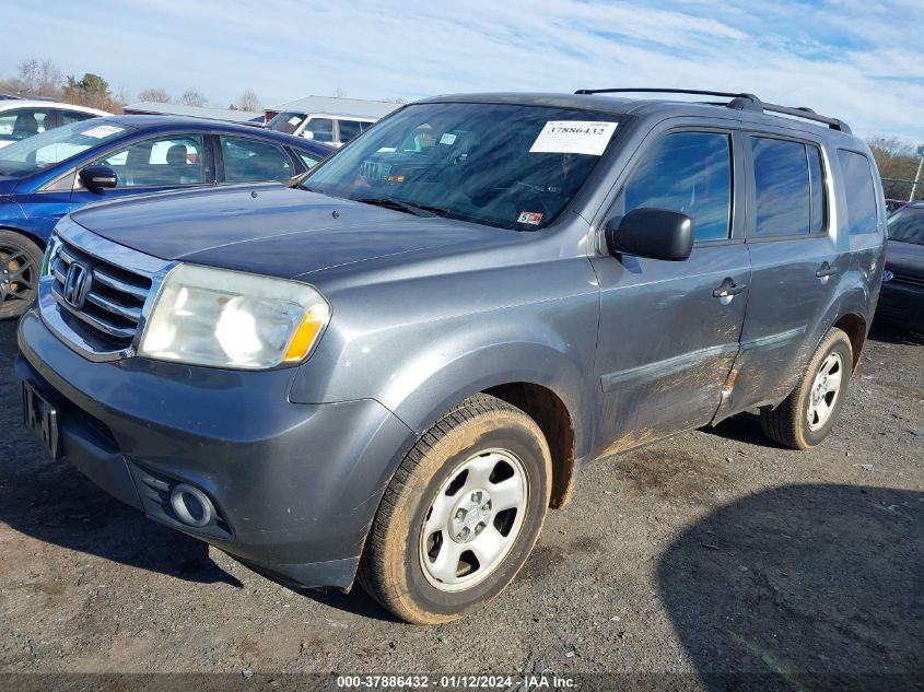 2013 HONDA PILOT LX - 5FNYF4H28DB050439