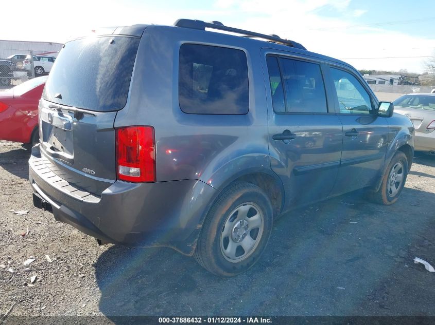 2013 HONDA PILOT LX - 5FNYF4H28DB050439