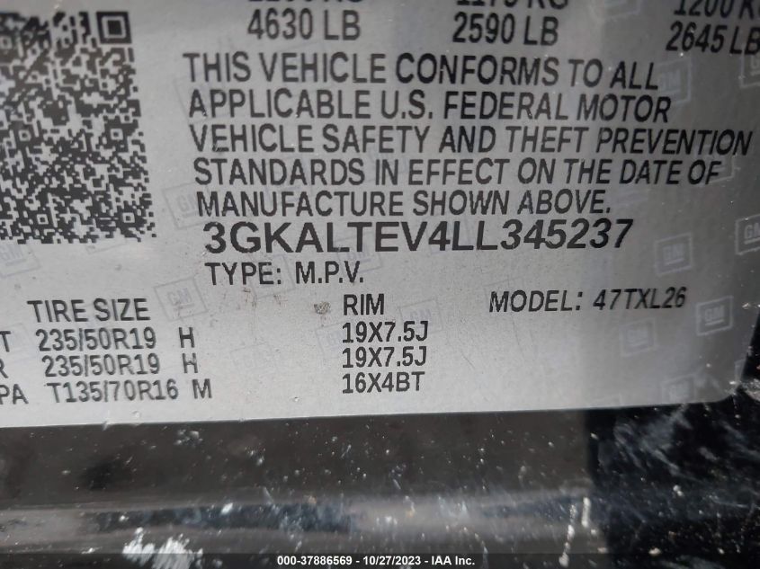 2020 GMC TERRAIN AWD SLE - 3GKALTEV4LL345237