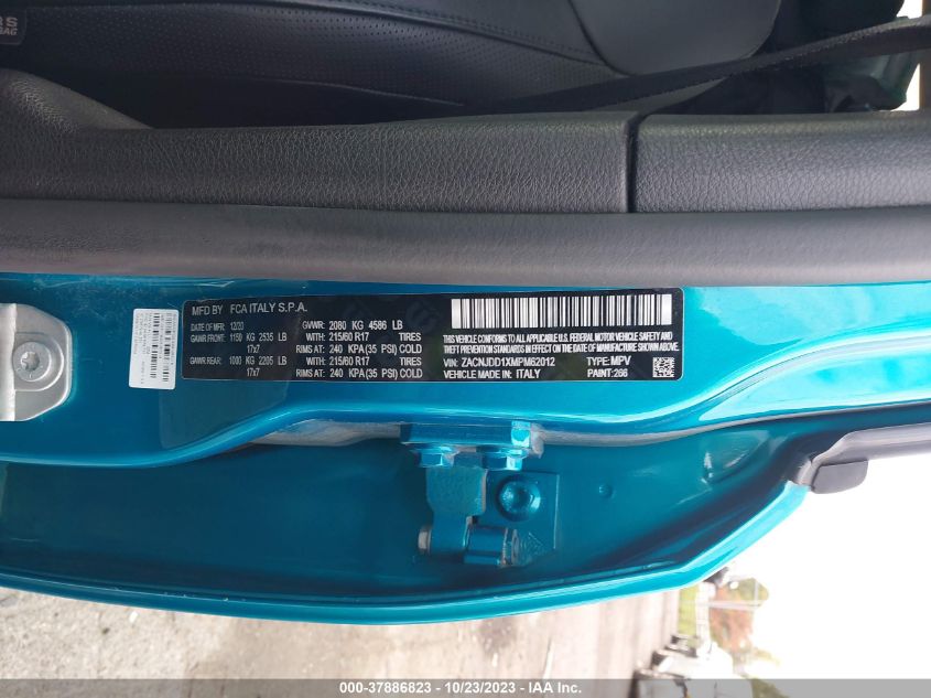 2021 JEEP RENEGADE LIMITED - ZACNJDD1XMPM62012