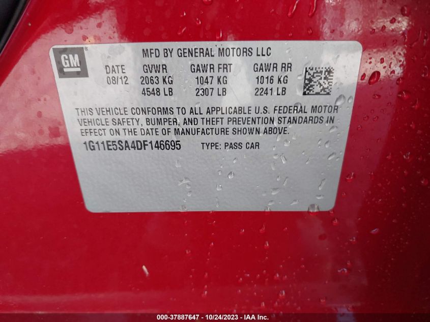 2013 CHEVROLET MALIBU LT - 1G11E5SA4DF146695