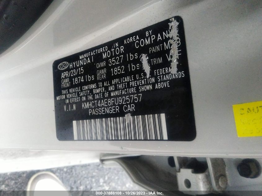 2015 HYUNDAI ACCENT GLS - KMHCT4AE8FU925757