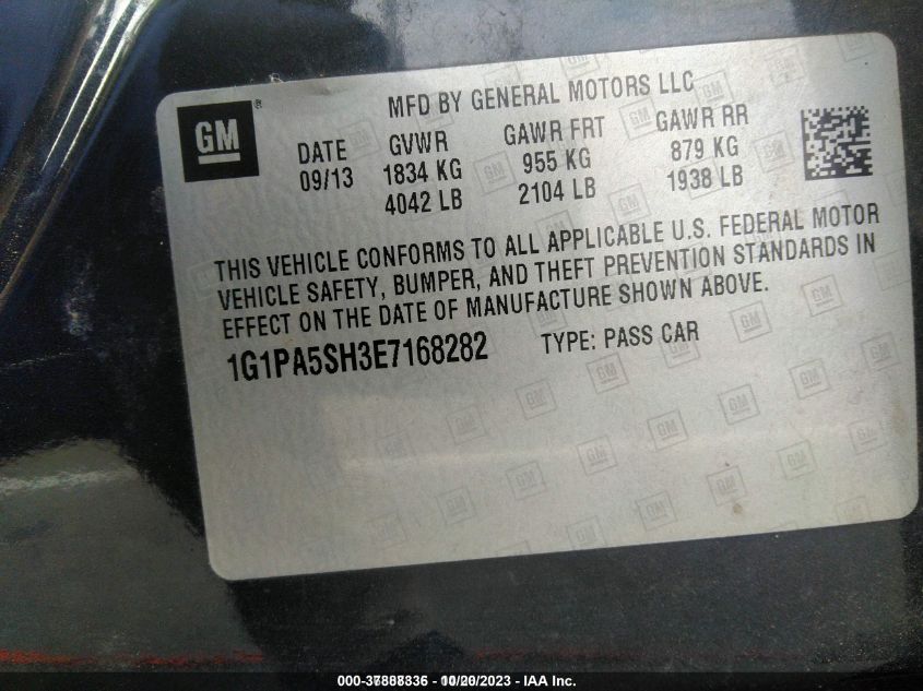 2014 CHEVROLET CRUZE LS - 1G1PA5SH3E7168282