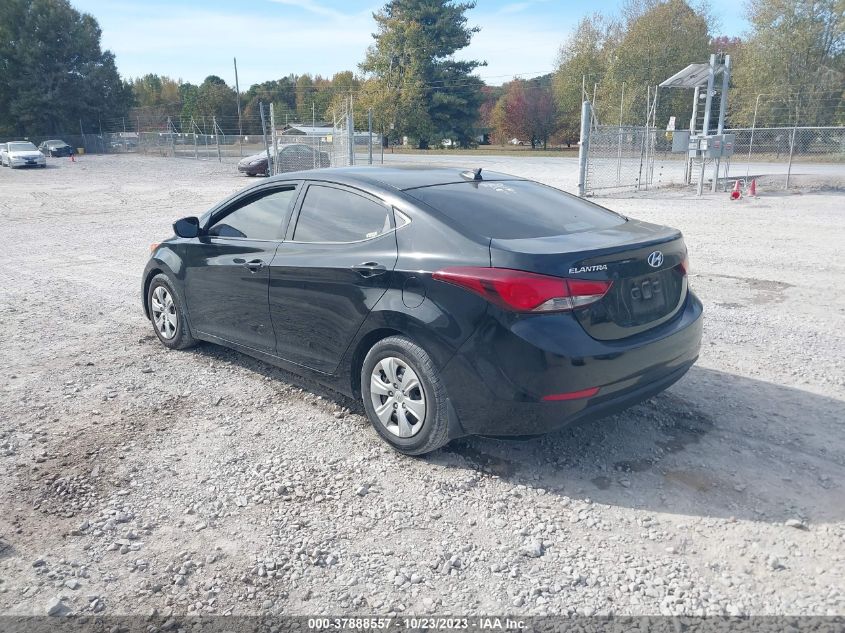 2016 HYUNDAI ELANTRA SE - KMHDH4AE7GU646050