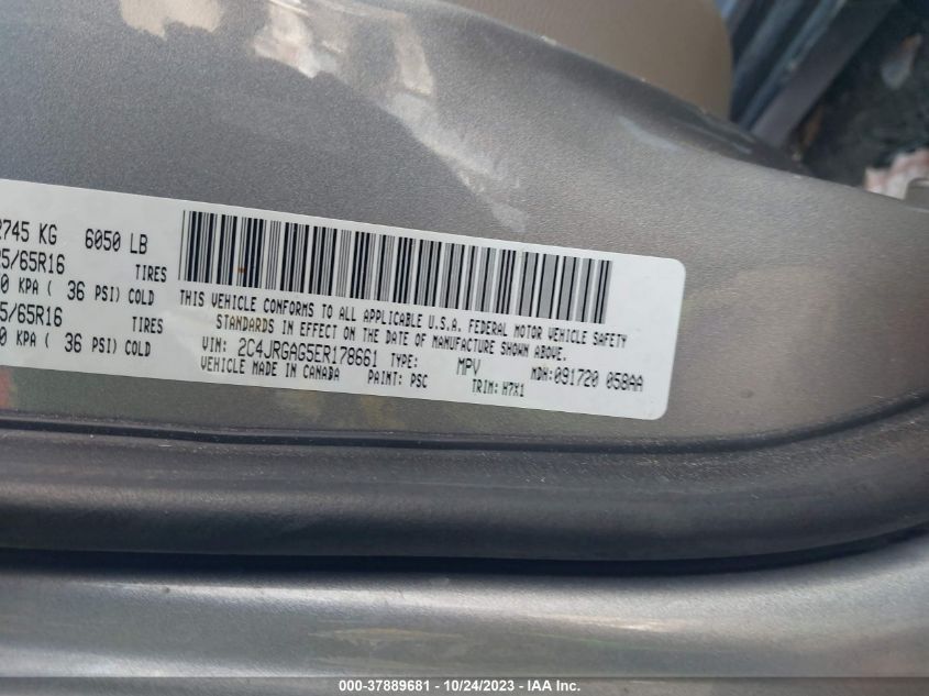 2014 RAM CARGO TRADESMAN 2C4JRGAG5ER178661