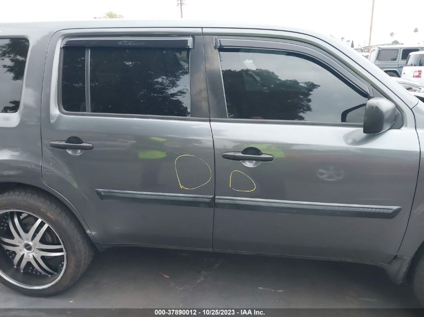 2013 HONDA PILOT LX - 5FNYF3H27DB026157