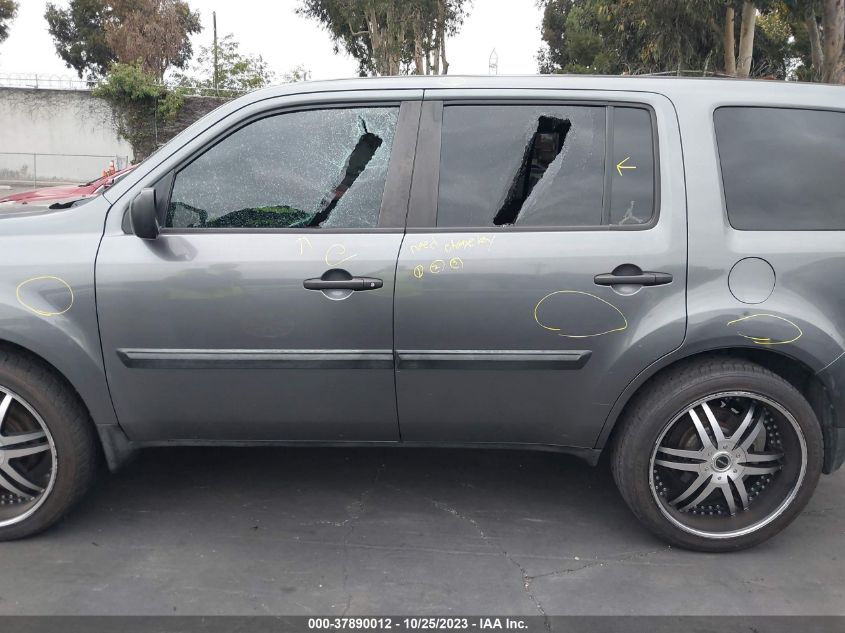 2013 HONDA PILOT LX - 5FNYF3H27DB026157