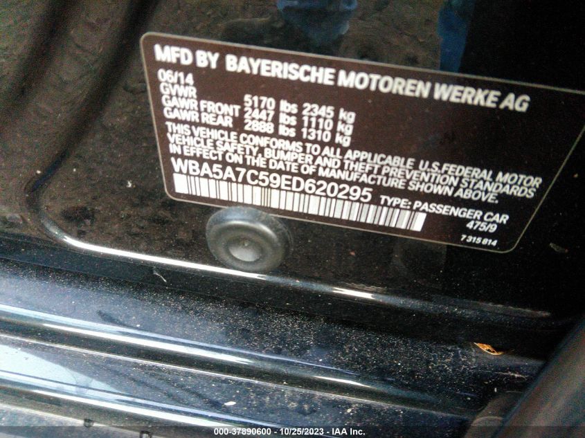 2014 BMW 5 SERIES 528I XDRIVE WBA5A7C59ED620295
