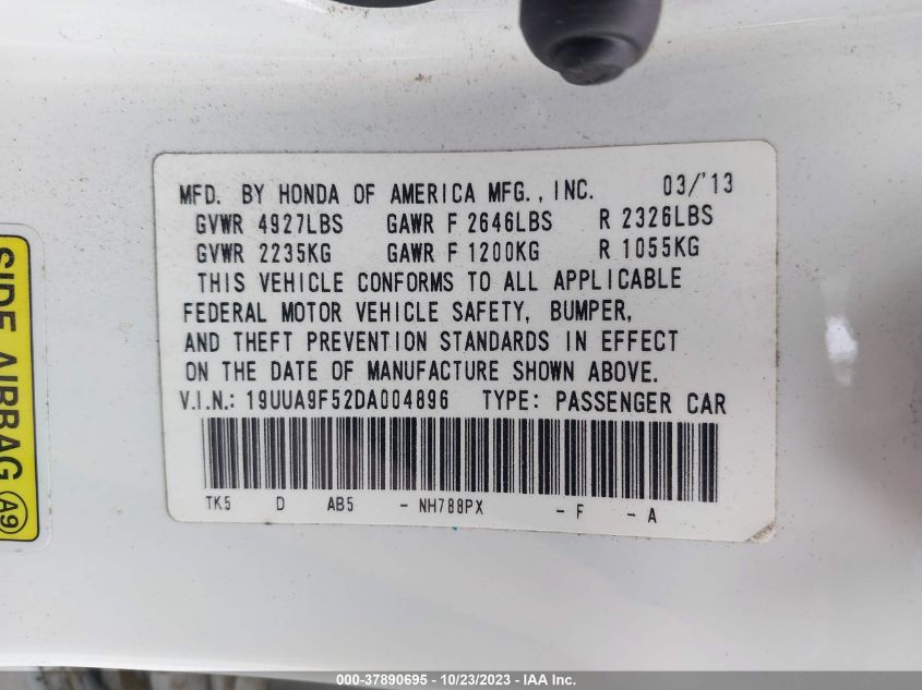 2013 ACURA TL TECH - 19UUA9F52DA004896