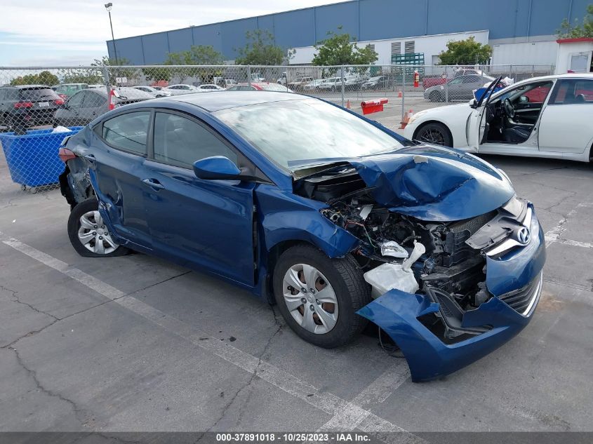 2016 HYUNDAI ELANTRA SE - KMHDH4AE0GU581400