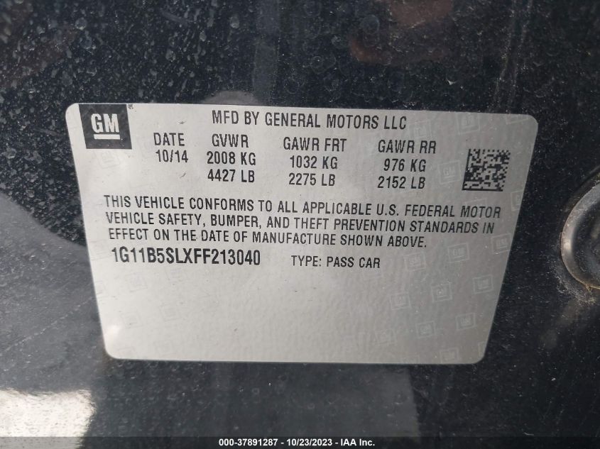 2015 CHEVROLET MALIBU LS - 1G11B5SLXFF213040