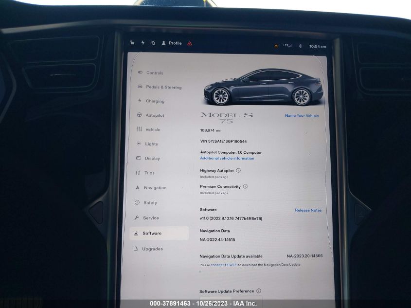 2016 TESLA MODEL S 70 KWH - 5YJSA1E13GF160544
