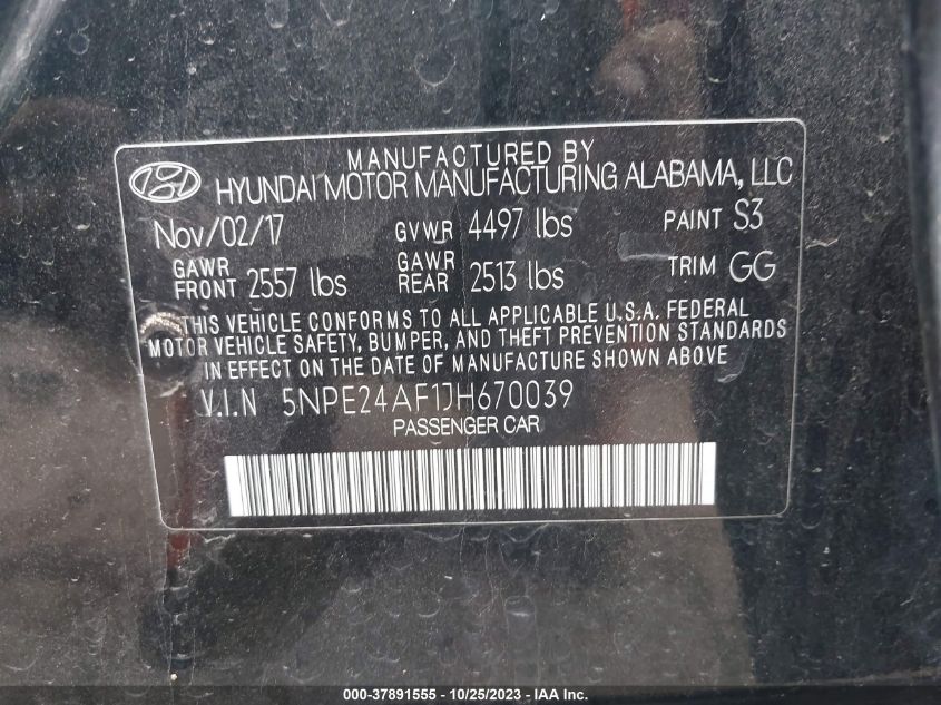 2018 HYUNDAI SONATA SE - 5NPE24AF1JH670039