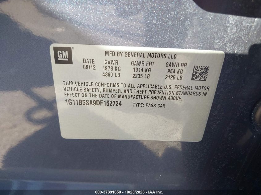 2013 CHEVROLET MALIBU LS - 1G11B5SA9DF162724