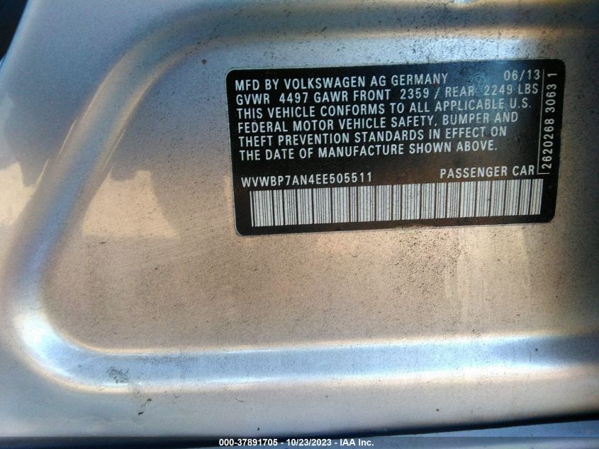 2014 VOLKSWAGEN CC SPORT - WVWBP7AN4EE505511